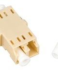 Cuplă LC Duplex,Plastic,Multimode,zirc.,fără flanşă,bej,ECO