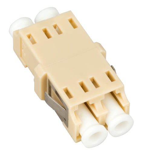 Cuplă LC Duplex,Plastic,Multimode,zirc.,fără flanşă,bej,ECO