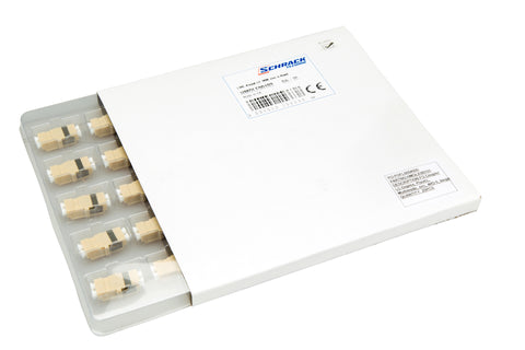 Cuplă LC Duplex,Plastic,Multimode,zirc.,fără flanşă,bej,ECO