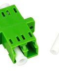 Cuplă LC/APC Duplex,Plastic,Singlemode,zirc.,flanşă,verdeECO