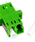 Cuplă LC/APC Duplex,Plastic,Singlemode,zirc.,flanşă,verdeECO