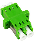 Cuplă LC/APC Duplex,Plastic,Singlemode,zirc.,flanşă,verdeECO