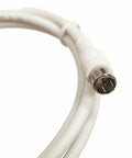 Patchcablu coaxial S4H, 2xF-Quick  >90dB, alb,  2,5m