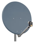 Antenă satelit 80cm/75,Alu.,39dB,sup.plia.LNB incl.,antracit
