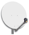 Antenă satelit 80cm/75,Alu.,39dB,sup.plia.LNB incl.,alb