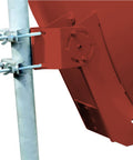 Antenă satelit 85cm/80cm,Al,40dB,sup.dubl.LNB incl.,roşu