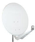 Antenă satelit 100cm/95cm,Al,>40dB,sup.dubl.LNB incl.,alb