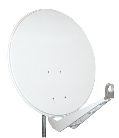 Antenă satelit 100cm/95cm,Al,>40dB,sup.dubl.LNB incl.,alb