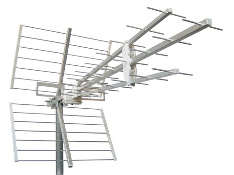 Antenă DVB-T/UHF de exterior,F,Canal 21-60,Al