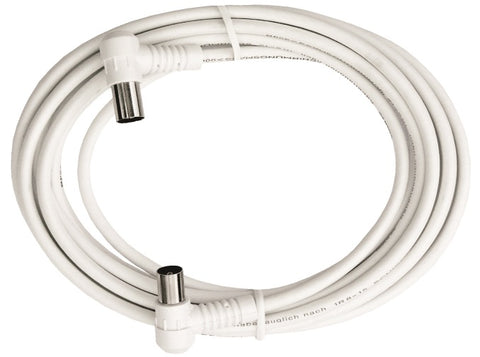 Patchcablu coax.IEC-T/IEC-M,90°,Cl.A,alb,5m,BAK 503-96
