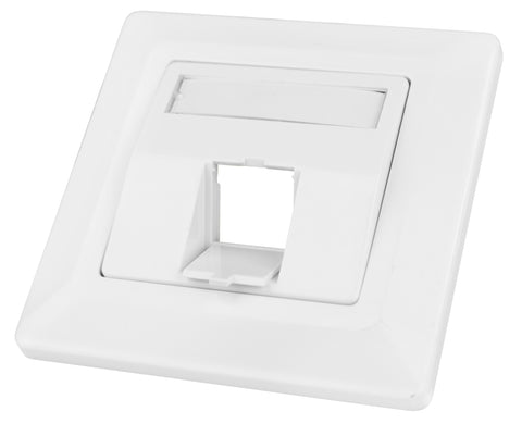Priză pt. 1 modul TOOLLESS LINE, 80x80mm, înclinat, RAL9010