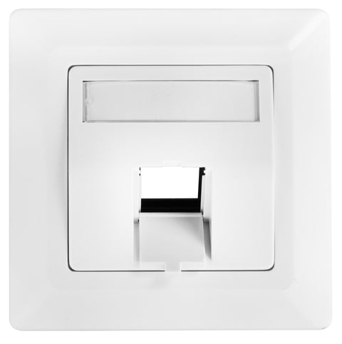 Priză pt. 1 modul TOOLLESS LINE, 80x80mm, înclinat, RAL9010