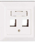 Priză pt. 2 module TOOLLESS LINE, 80x80mm, drept, RAL9010