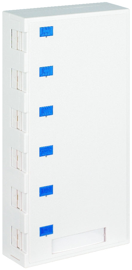Doză PT pt. 6 module TOOLLESS LINE, 173x30x85mm, RAL9010