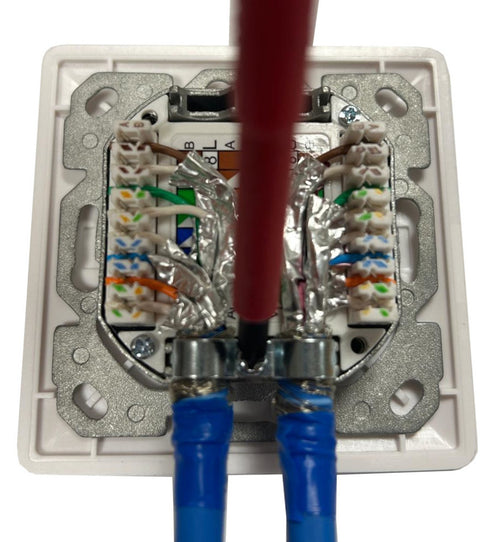 Priză de date C6 10 GB clasa Ea, ecranat, 2xRJ45