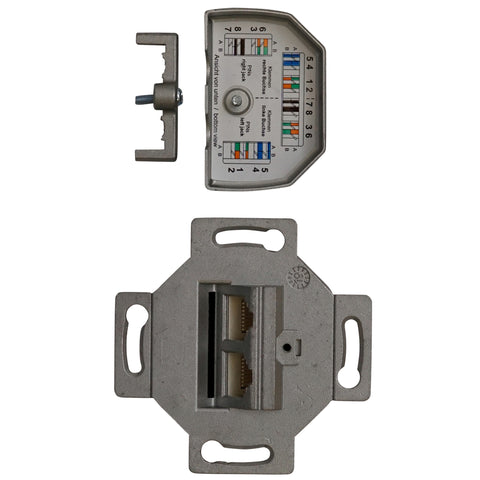 Priză date Cat6, ecranat, 2xRJ45, 10GB Class Ea