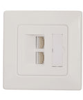Priză date Cat6, ecranat, 2xRJ45, 10GB Class Ea