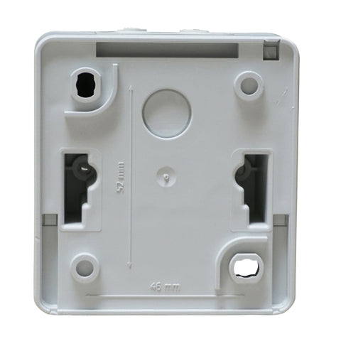 Doză de perete IP44/IP20 goală pt. 2 module, negru/gri