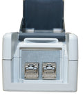 Doză de perete IP44/IP20 goală pt. 2 module, negru/gri