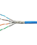 Cablu S/FTP Cat.7, 4x2xAWG23/1,1.000Mhz,LS0H,Dca,30%,albastr