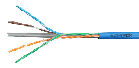 Cablu U/UTP Cat.6, 4x2xAWG24/1, LS0H, Eca, albastru, cutie
