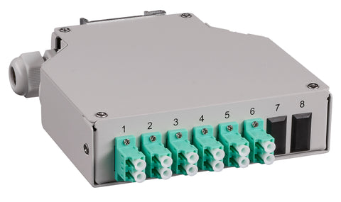 Splicebox FO pt. sina DIN,  4 Fibre, LC, 50/125µm OM3