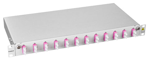 Splicebox, 8 fibre,SC,50/125µm OM4, culisant,19",1UV