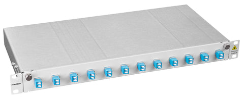 Splicebox, 8 fibre,LC, 9/125µm OS2, culisant,19",1UV