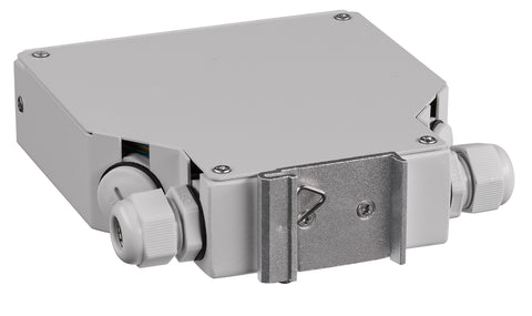 Splicebox FO pt șină DIN, gol, 6 SC-Duplex, RAL7035