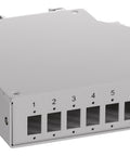 Splicebox FO pt șină DIN, gol, 6 LC-Duplex, RAL7035