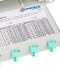 Splicebox, 12 fibre,LC,50/125µm OM3, culisant,19",1UV , ECO