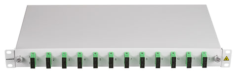 Splicebox, 12 Fibre, SC/APC, 9/125µm OS2, 19",1U,Class C
