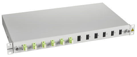 Splicebox, 12 fibre,LC,50/125?m OM5, culisant,19",1UV , ECO
