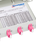 Splicebox, 16 fibre,LC,50/125µm OM4, culisant,19",1UV , ECO