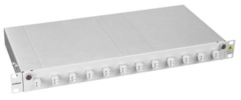 Patchpanel FO 19", 1UV, culisant, pentru 16 fibre, LC, MM