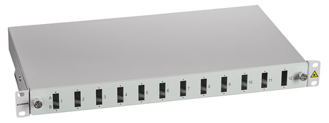 Splicebox FO gol pt. 12 cuplori SC-Duplex, 1U, RAL7035