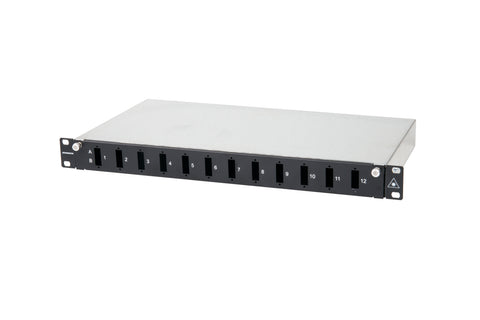 Splicebox FO gol pt 12 cuplori SC-Duplex, 1U, negru