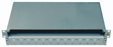 Splicebox gol pentru 24 cuple LC-duplex, 1UV, RAL7035