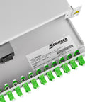Splicebox, 48 Fibre, LC/APC, 9/125µm OS2, 19",1U,Class C