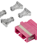 Cuplor FO SC-Duplex, Plastic, OM4, ceramic, flanșă