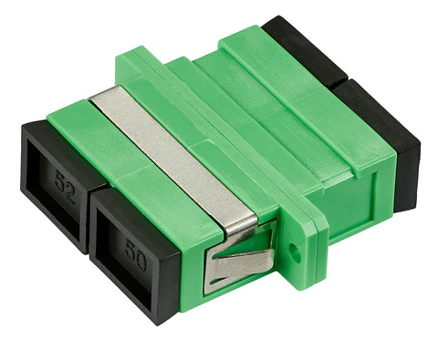 Cuplor FO SC/APC-Duplex, Plastic, OS2, ceramic, flanșă