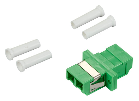 Cuplor FO LC/APC-Duplex, Plastic, OS2, ceramic, flanșă