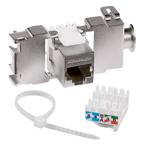 Modul RJ45 ecranat, cat 6 Class E, TOOLLESS LINE