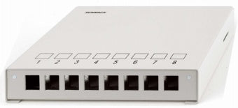 Patchpanel pt. 8 module TOOLLESS LINE, aplicat, RAL7035