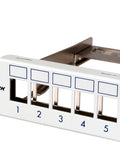 Patchpanel pt. 24 module TOOLLESS LINE, 1UH, 19", RAL7035