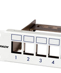 Patchpanel pt. 24 module TOOLLESS LINE, 1UH, 19", RAL7035
