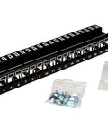 Patchpanel 19" 24 porturi(SFA)(SFB) goale,1UH,negru,scurt