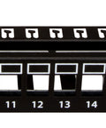 Patchpanel 19" 24 porturi(SFA)(SFB) goale,1UH,negru,scurt