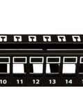Patchpanel 19" 24 porturi(SFA)(SFB) goale,1UH,negru,scurt