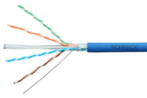 Cablu F/UTP Cat.6, 450 MHz, 4x2xAWG24/1, LS0H, Dca, albastru